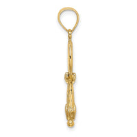 14K 3-D Hand Mirror Charm-K7140