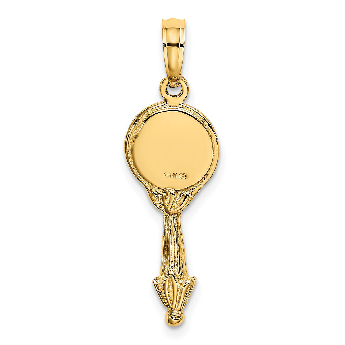 14K 3-D Hand Mirror Charm-K7140
