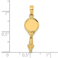 14K 3-D Hand Mirror Charm-K7140
