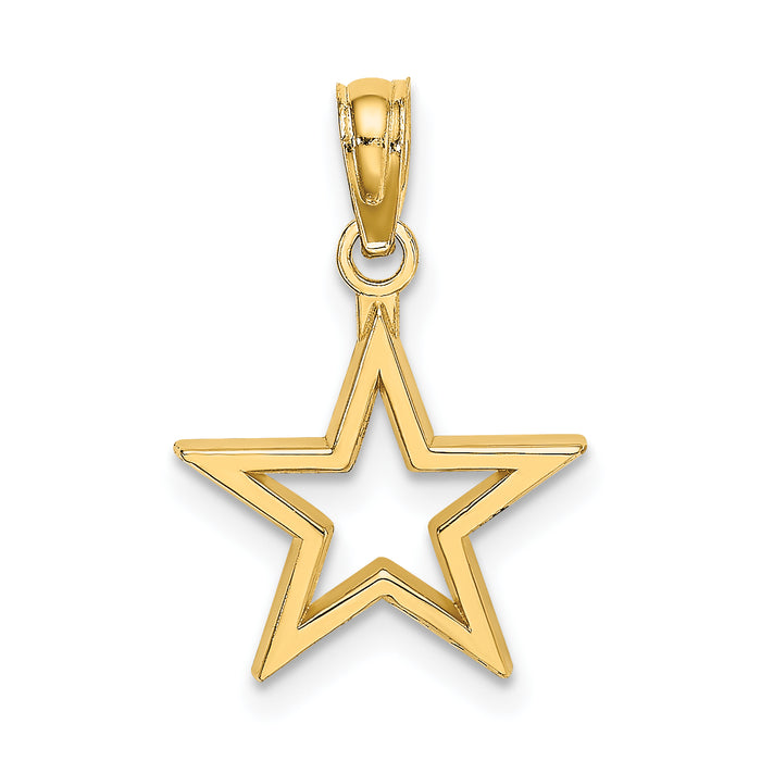 14K Cut-out Star Charm-K7141