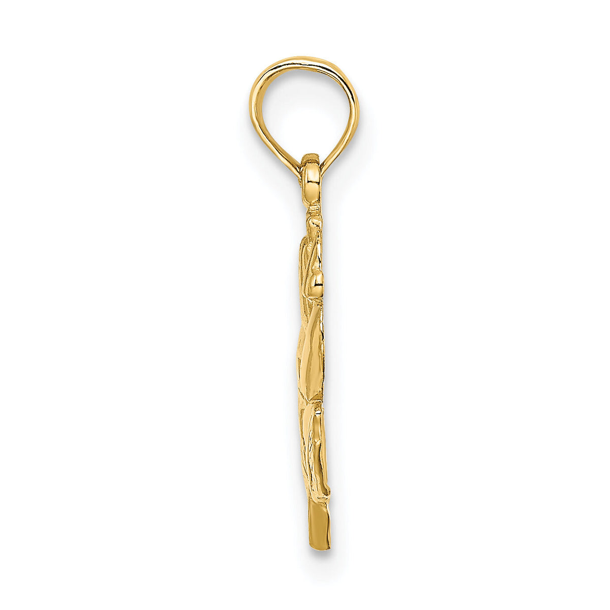 14K Polished Rose Charm-K7142