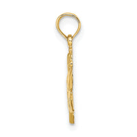 14K Polished Rose Charm-K7142