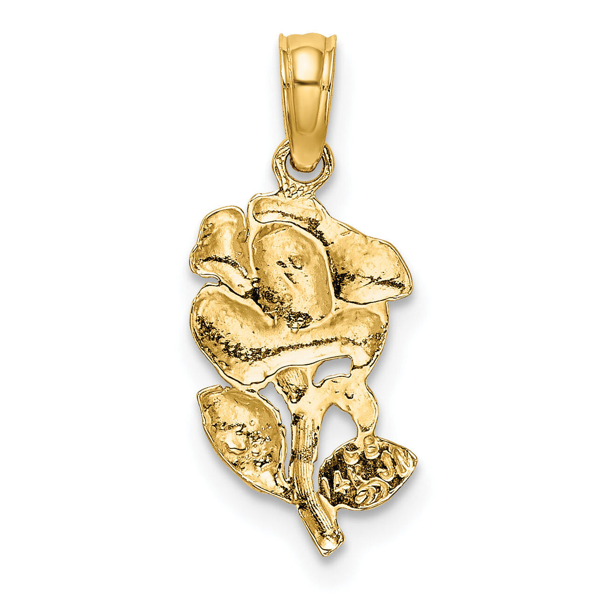 14K Polished Rose Charm-K7142