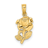 14K Polished Rose Charm-K7142