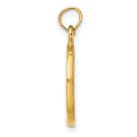 14K Chicago Skyline In Circle Frame Charm-K7143