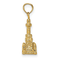 14K 3D Chicago Water Tower Charm-K7144