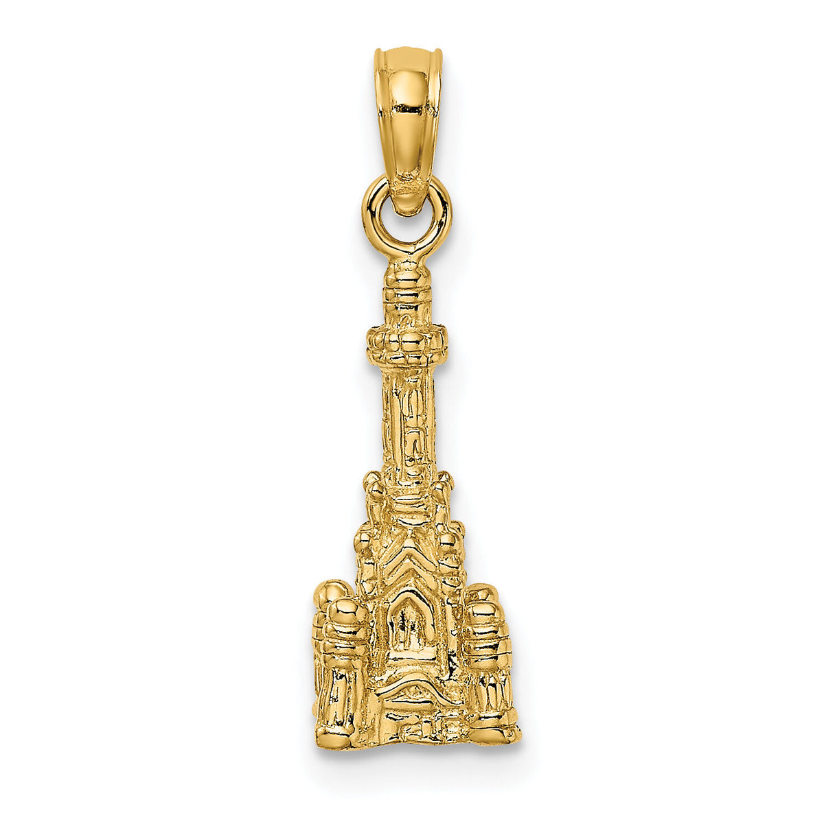 14K 3D Chicago Water Tower Charm-K7144