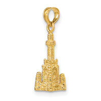 14K 3D Chicago Water Tower Charm-K7144