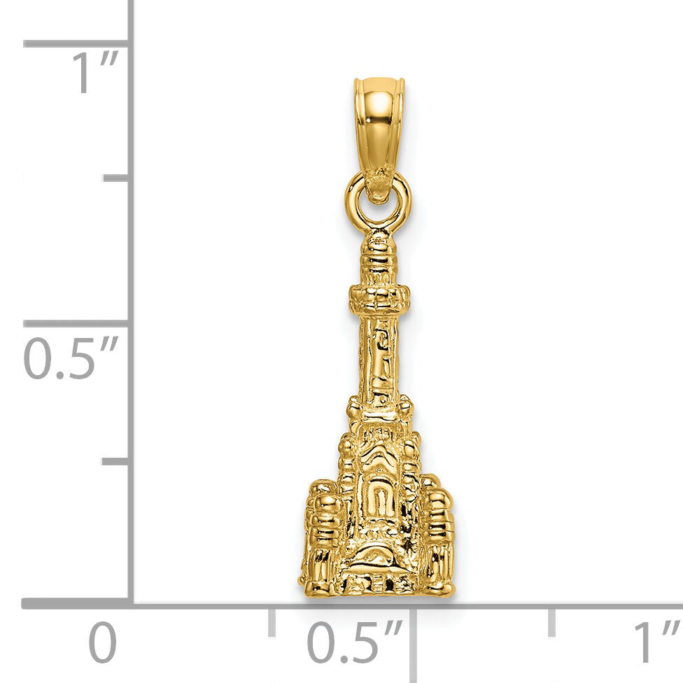 14K 3D Chicago Water Tower Charm-K7144