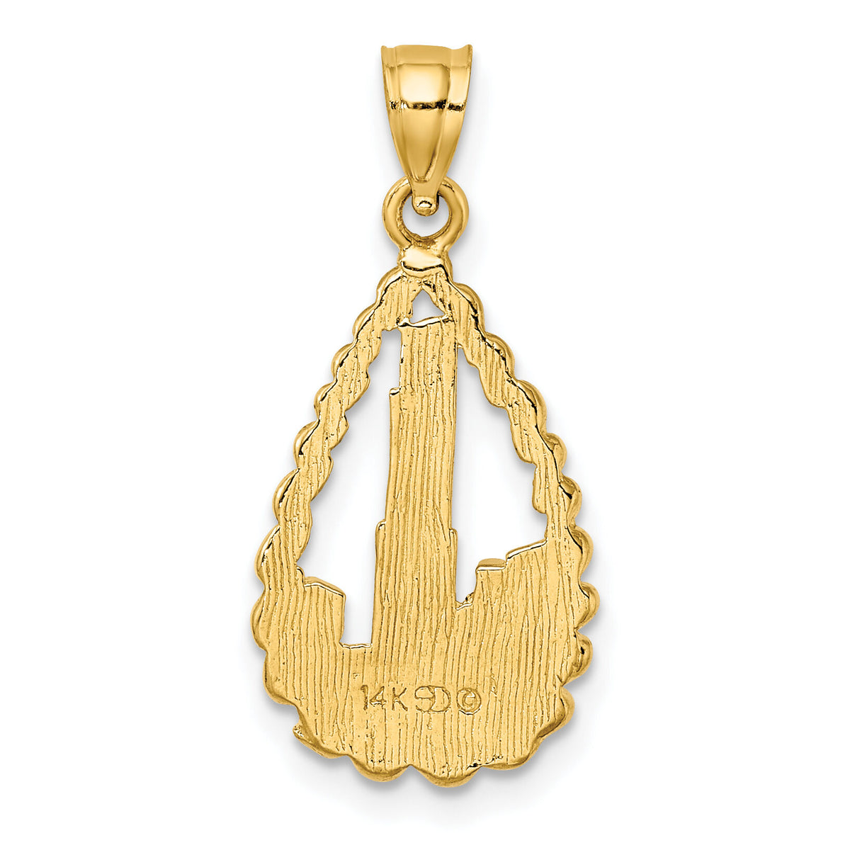 14K Chicago Skyline/Willis Tower Teardrop Charm-K7145