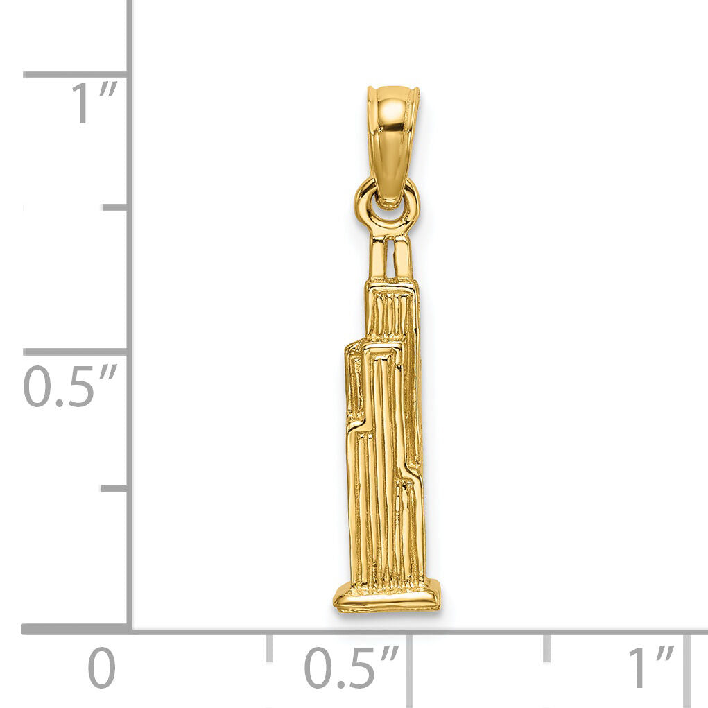 14K 3D WillisTower (Chicago) Charm-K7147