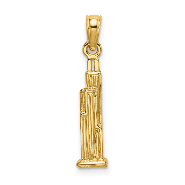 14K 3D WillisTower (Chicago) Charm-K7147