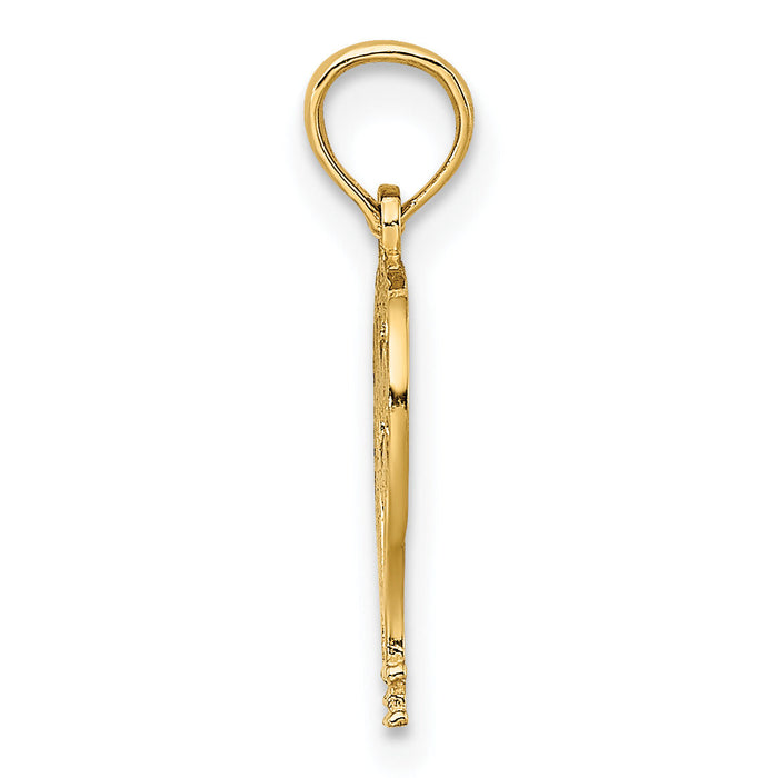 14K Cut-Out Flat Hot Air Balloon Charm-K7148