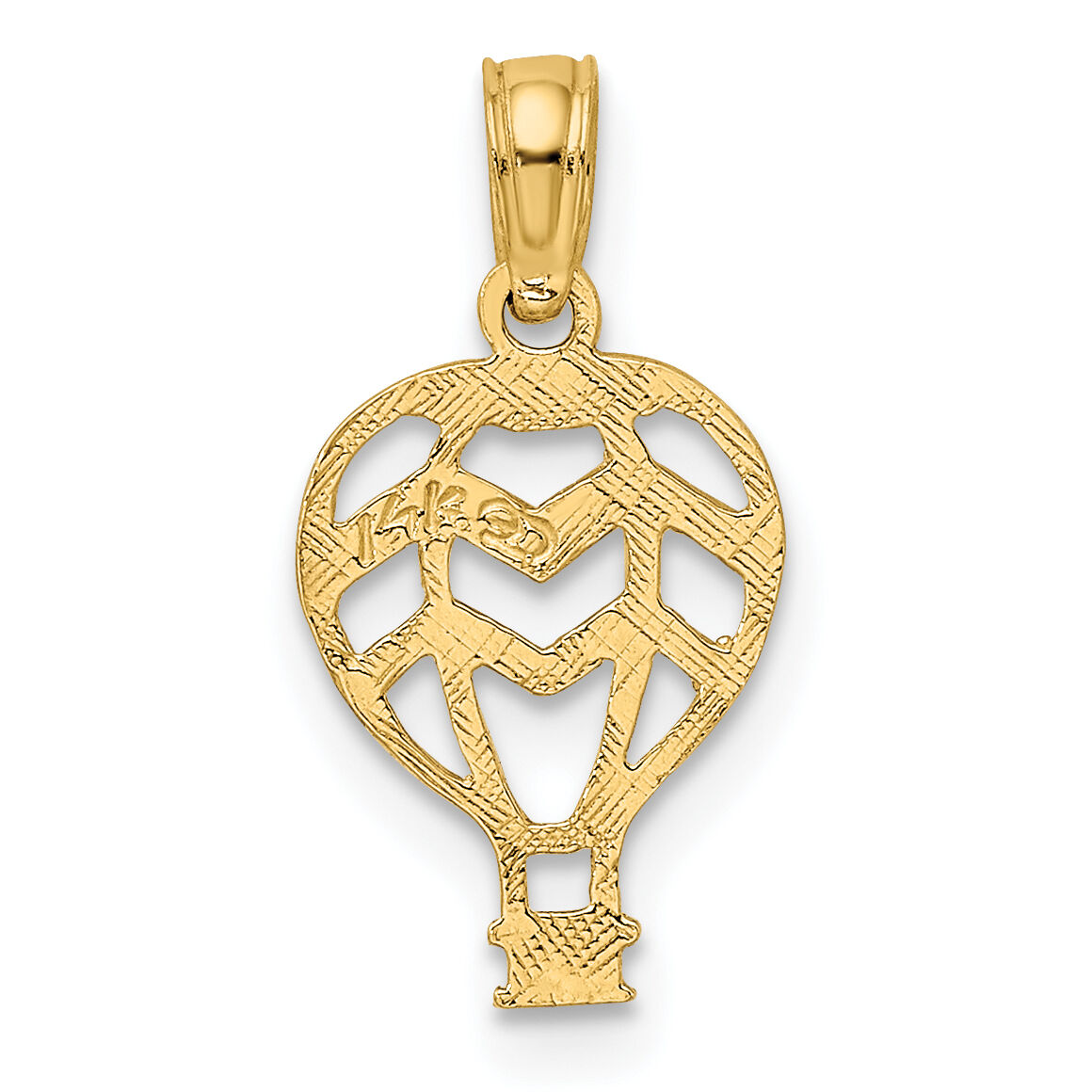14K Cut-Out Flat Hot Air Balloon Charm-K7148