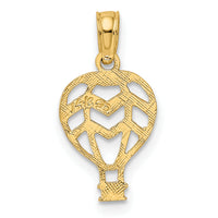 14K Cut-Out Flat Hot Air Balloon Charm-K7148