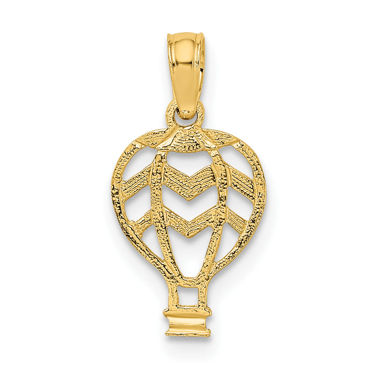 14K Cut-Out Flat Hot Air Balloon Charm-K7148