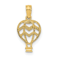 14K Cut-Out Flat Hot Air Balloon Charm-K7148