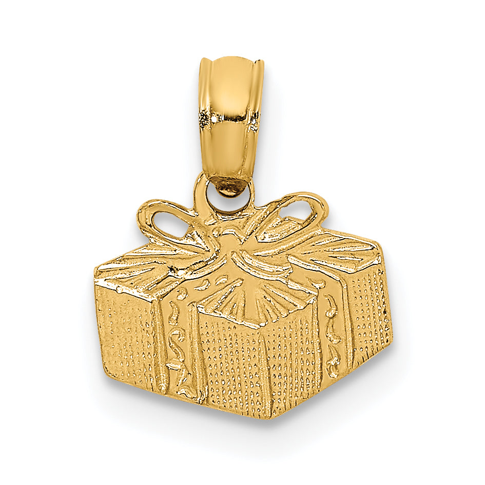 14K Wrapped Gift Box Charm-K7149