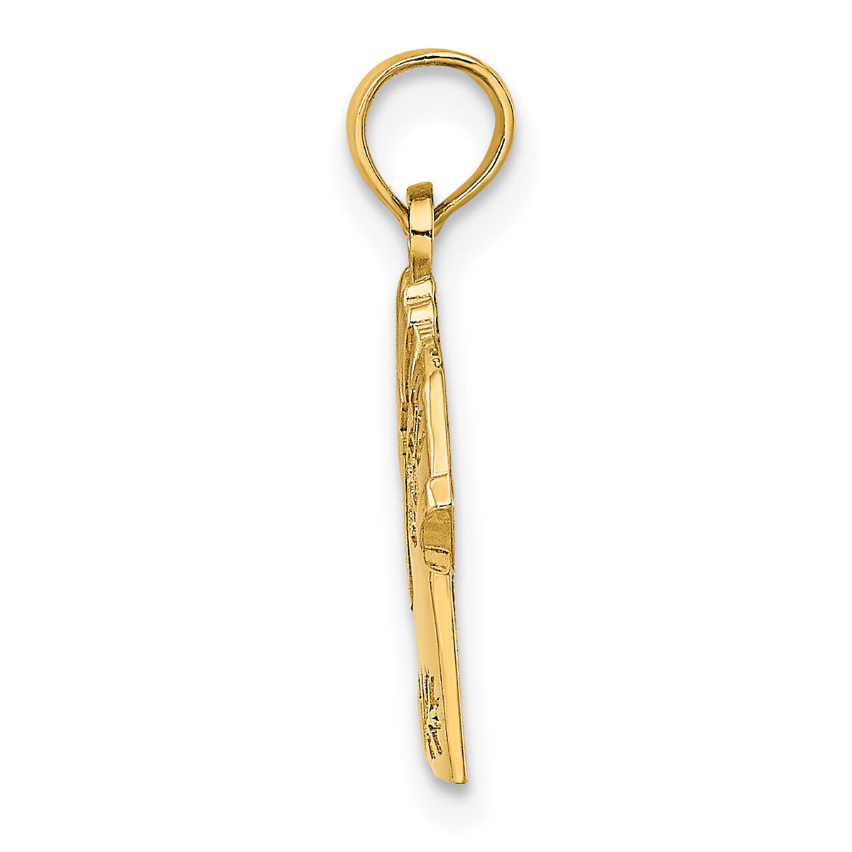 14K Polished Hawaiian Pineapple Style Shirt Charm-K7150