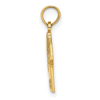 14K Polished Hawaiian Pineapple Style Shirt Charm-K7150