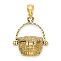 14K 3-D Moveable Nantucket Basket Charm-K7151