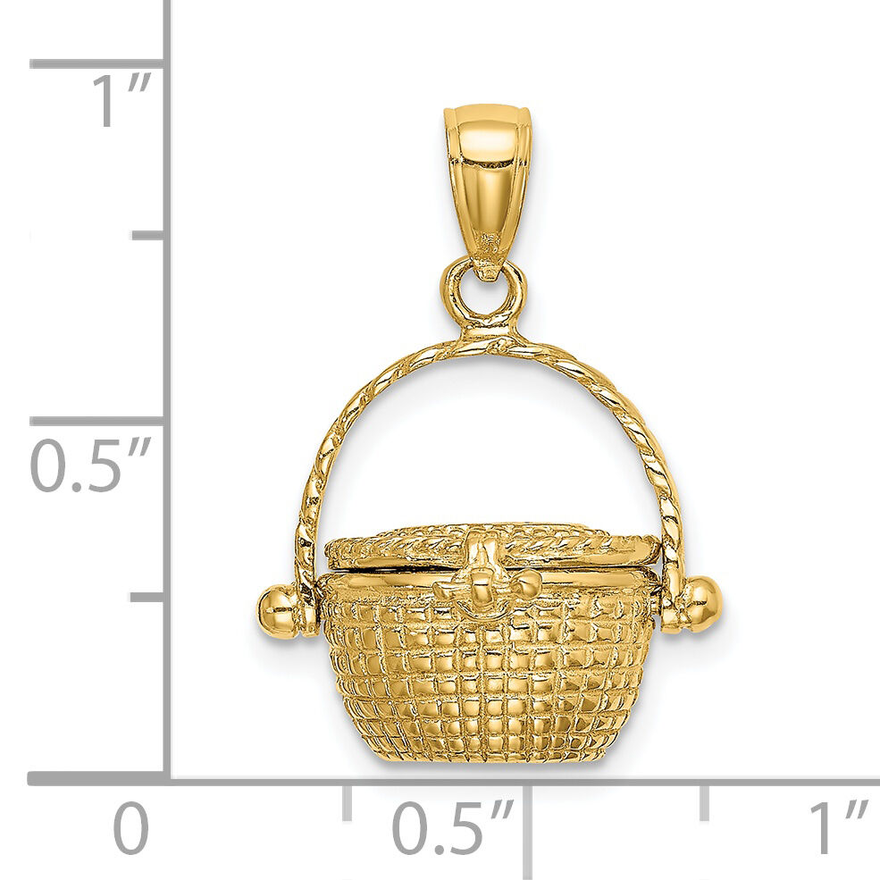 14K 3-D Moveable Nantucket Basket Charm-K7151