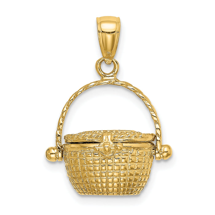 14K 3-D Moveable Nantucket Basket Charm-K7151