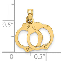 14K 2-Piece Handcuffs Charm-K7154