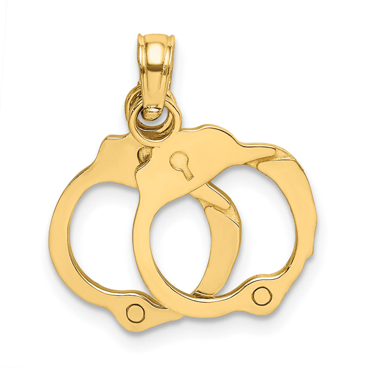 14K 2-Piece Handcuffs Charm-K7154