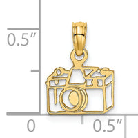14K Flat Cut-Out Camera Charm-K7155