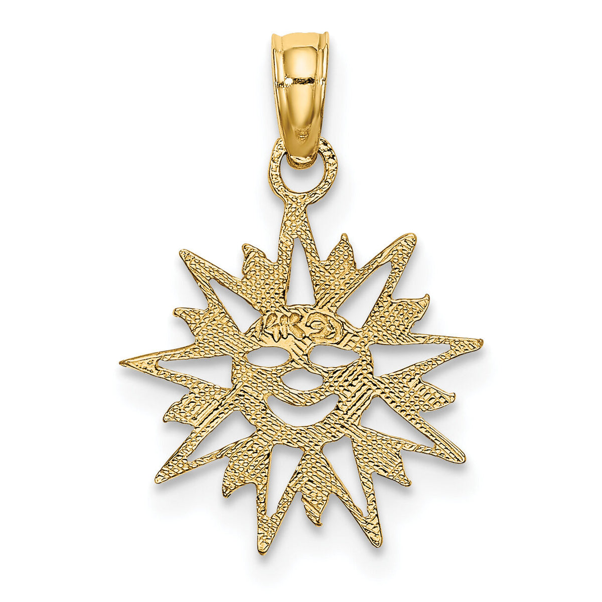 14K Smiling Sun Charm-K7156