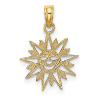 14K Smiling Sun Charm-K7156