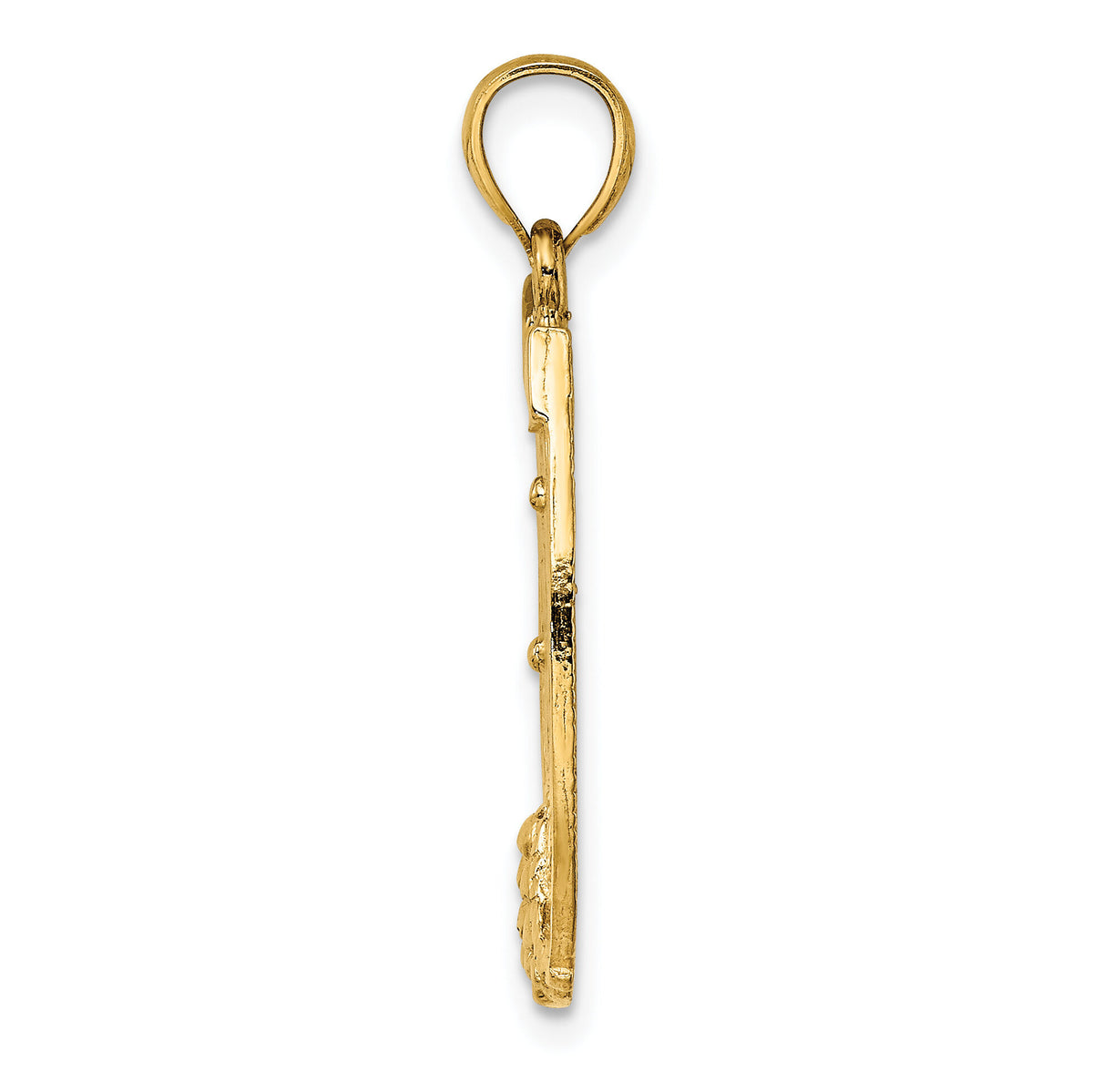 14K Dollar Sign In Horseshoe Charm-K7158