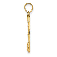 14K Dollar Sign In Horseshoe Charm-K7158