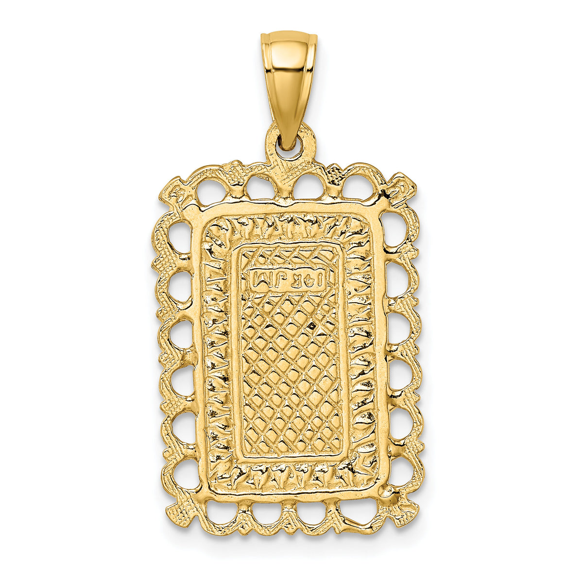 14K Queen Playing Card Charm-K7159