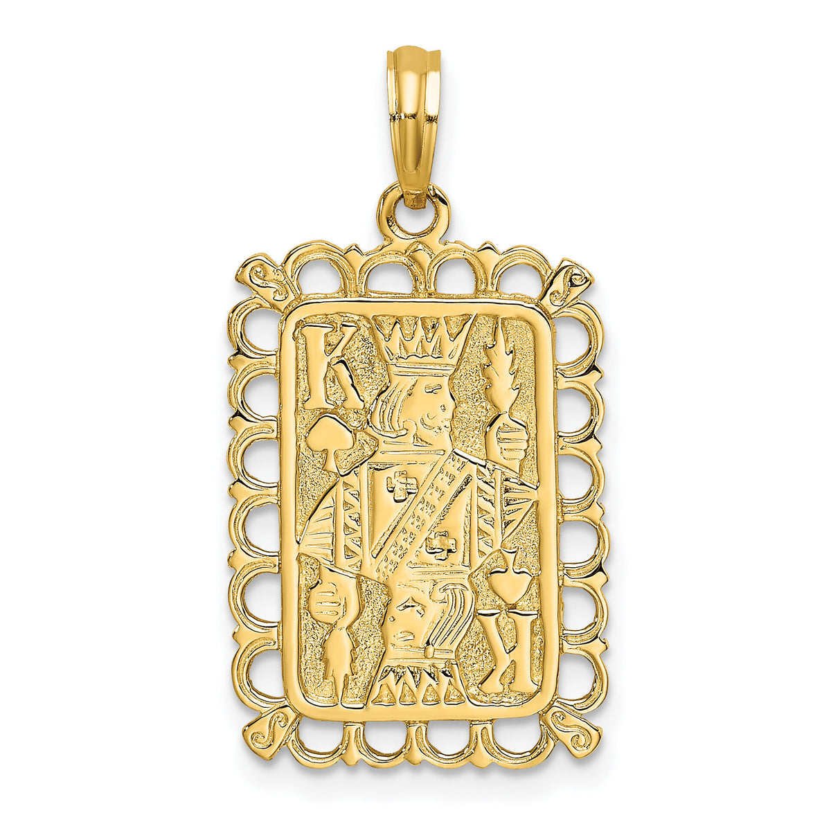 14K King Playing Card Charm-K7160