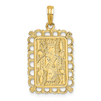 14K King Playing Card Charm-K7160