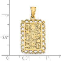 14K Jack of Hearts Pendant-K7162
