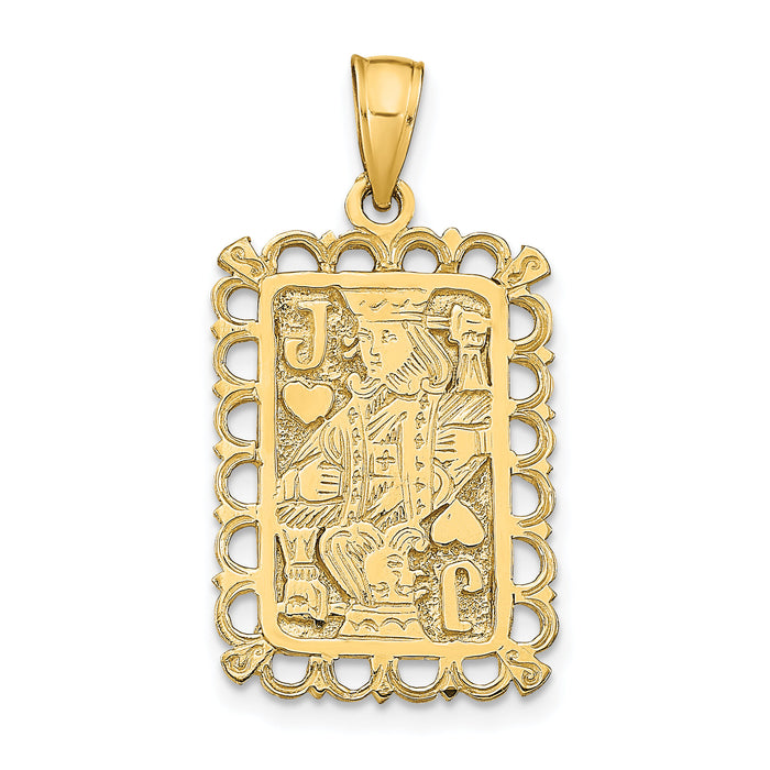 14K Jack of Hearts Pendant-K7162
