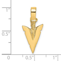 14K 3-D Arrowhead Charm-K7165