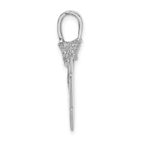 14K White Gold 3-D Arrowhead Charm-K7165W