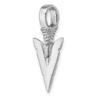 14K White Gold 3-D Arrowhead Charm-K7165W