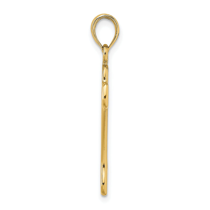 14K Cut-Out Polished Dog Bone Charm-K7166