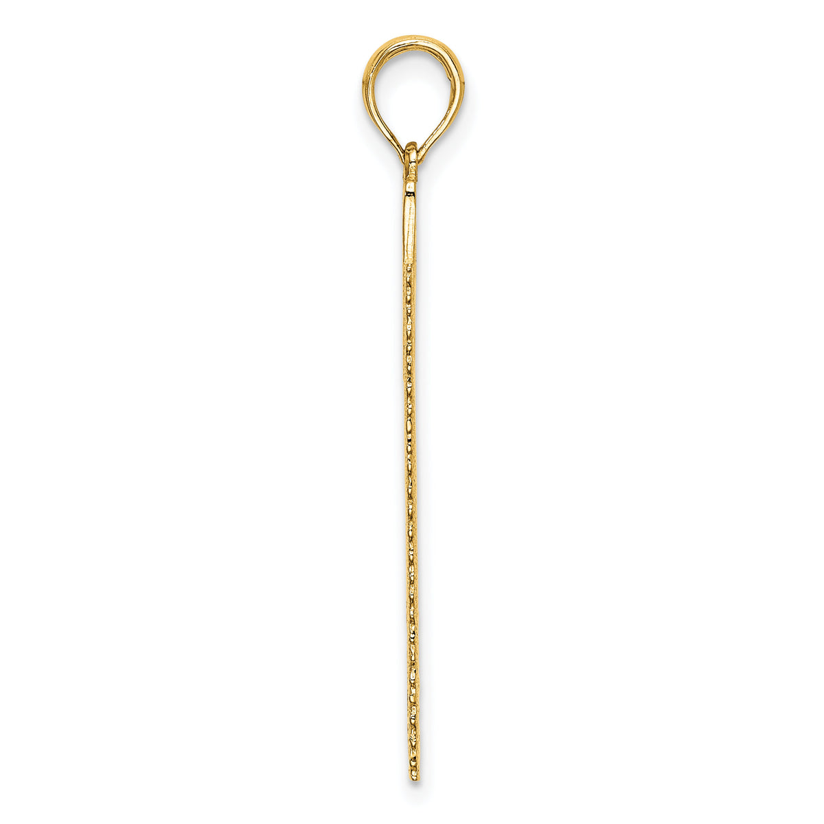 14K 3-D Flat Hand Saw Charm-K7169