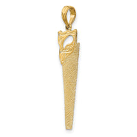 14K 3-D Flat Hand Saw Charm-K7169