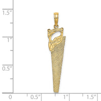 14K 3-D Flat Hand Saw Charm-K7169