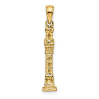 14K 3D Pilgrim Memorial Monument Charm-K7170