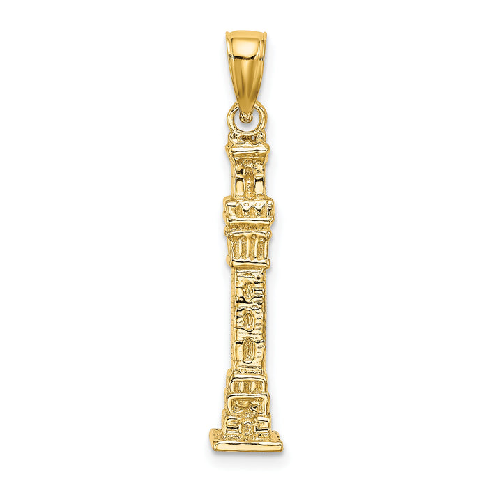 14K 3D Pilgrim Memorial Monument Charm-K7170