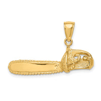14K 3-D Large Chain Saw Charm-K7174