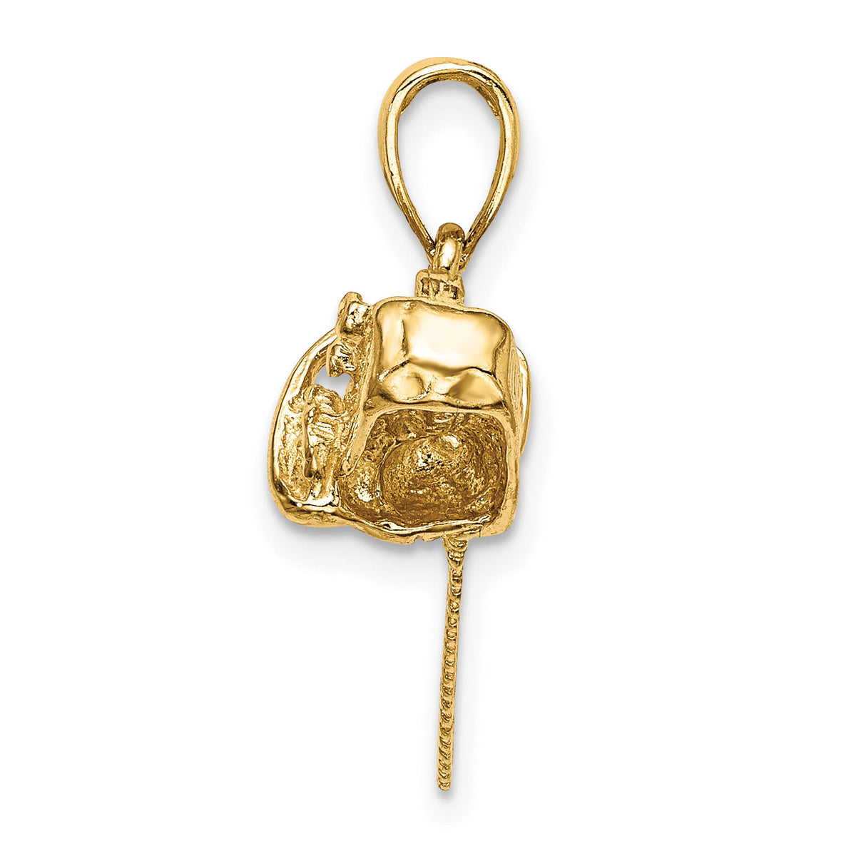 14K 3-D Small Chain Saw Charm-K7176